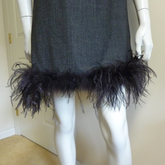 P.A R.O.S.H Bow and Feather Short Sleeve Dress - Picture 9 of 9